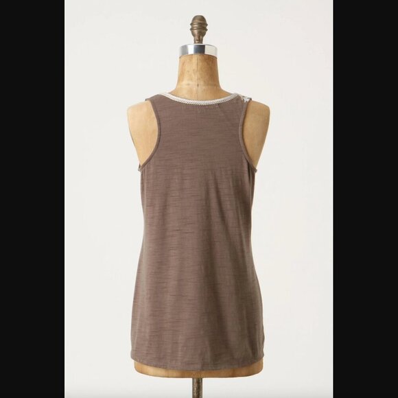 Anthropologie A Common Thread Cygnus Tank S Embellished Sequin Beaded Embroidery - Picture 5 of 6